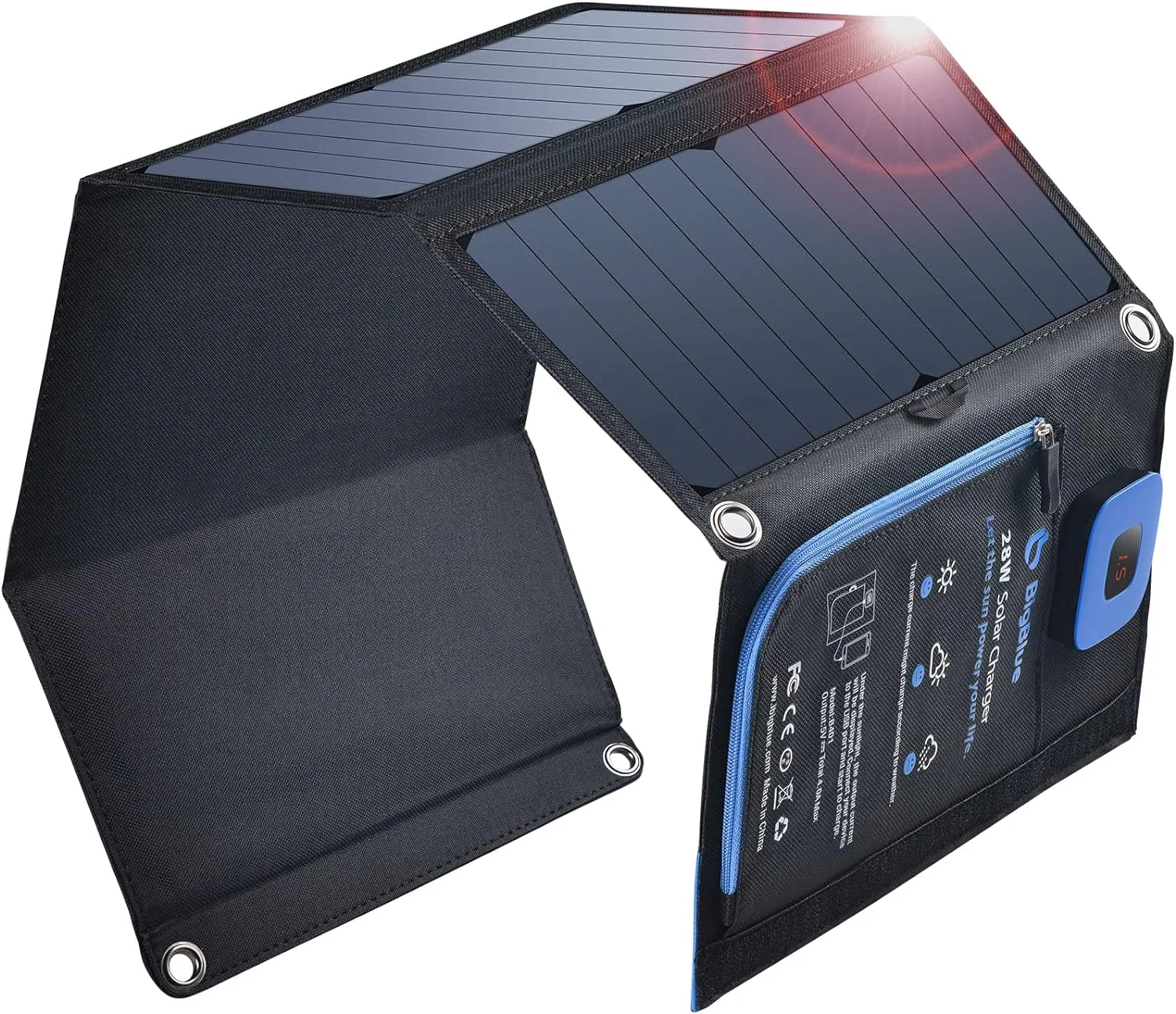 BigBlue 28W Cargador Solar Portátil