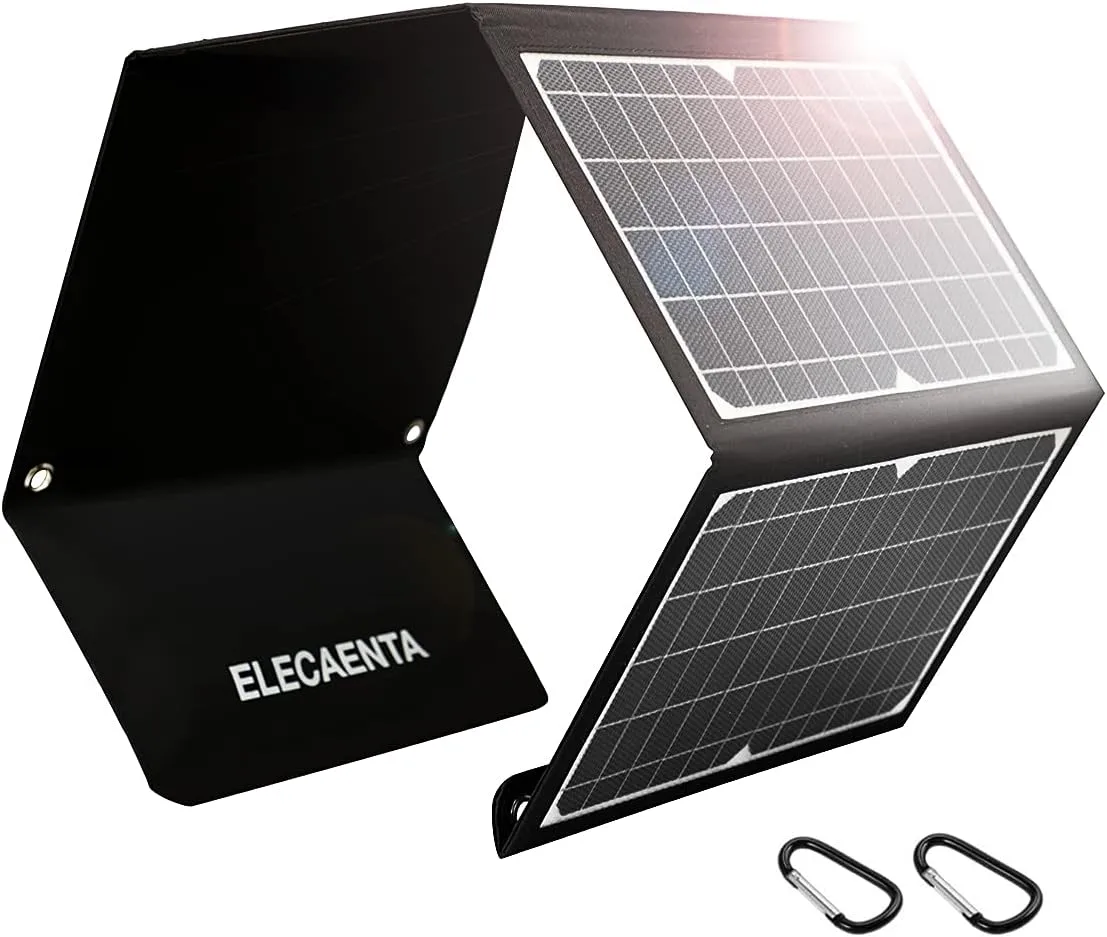 ELECAENTA 30W PD18W Cargador Solar Portátil